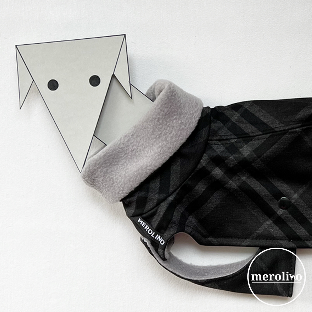 Mantel "fresh chest" grau | schwarz kariert – Bild 3