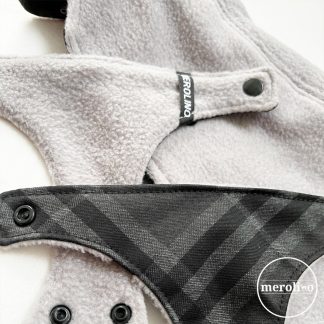 Mantel "fresh chest" grau | schwarz kariert