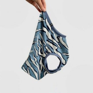 crop top zebra animal blau