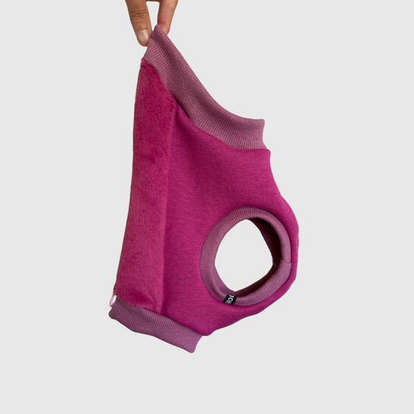 Weste easy in pink mit Reißverschluss.