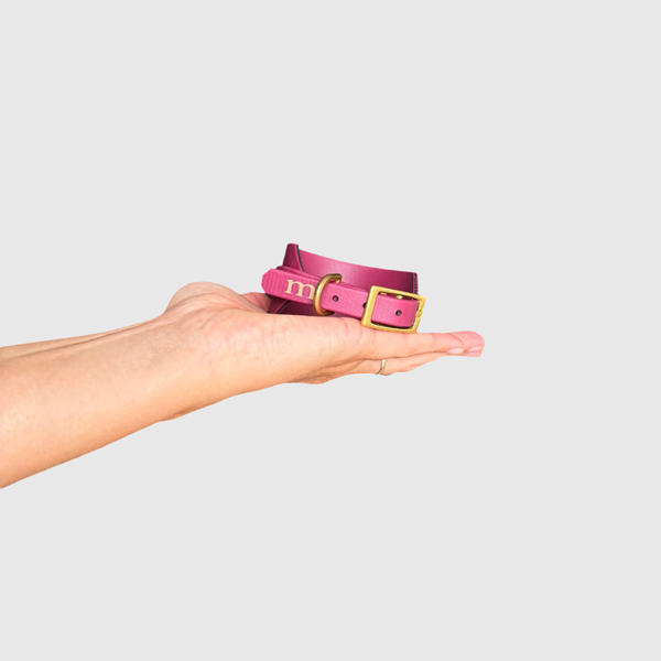 Halsband "classy" schmal bordeaux – Bild 3