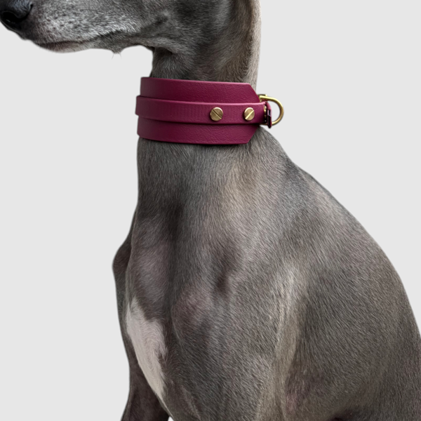 Halsband "classy" breit bordeaux – Bild 8