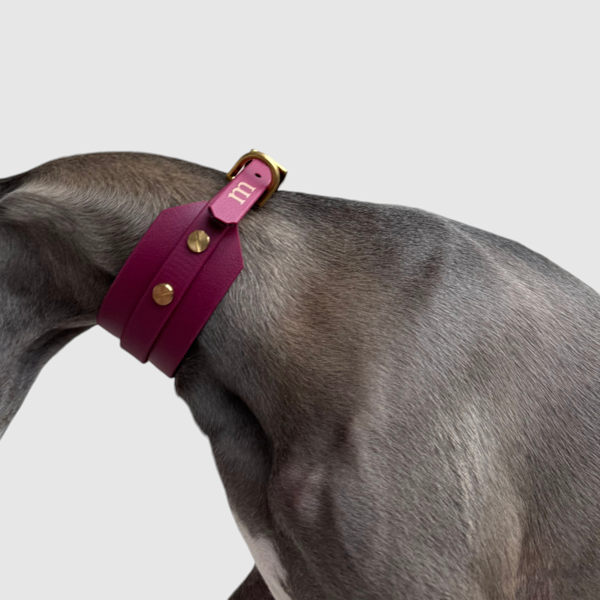 Halsband "classy" breit bordeaux – Bild 7