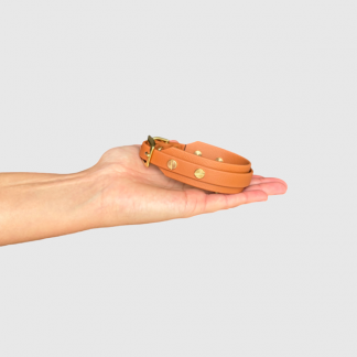 Halsband "classy" schmal camel