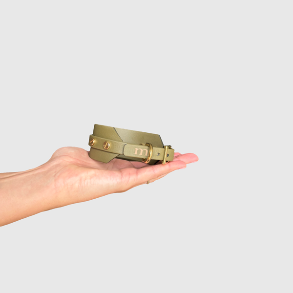 Halsband "classy" breit oliv – Bild 3