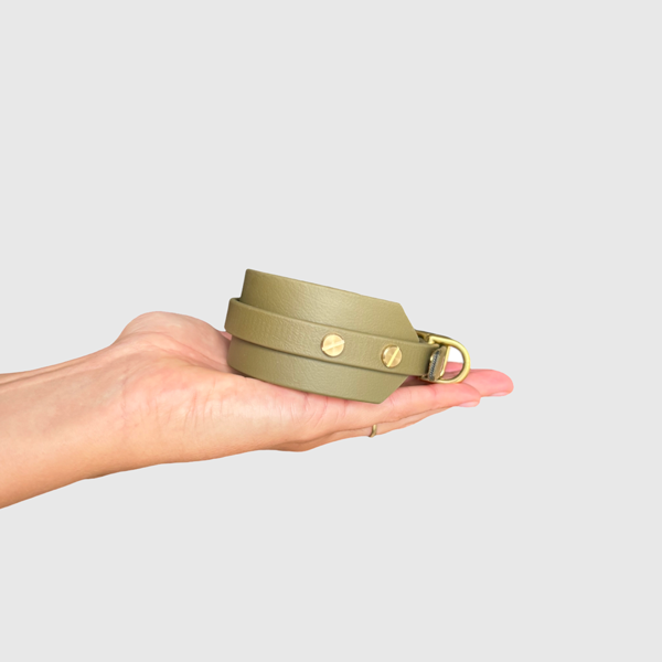 Halsband "classy" breit oliv – Bild 2