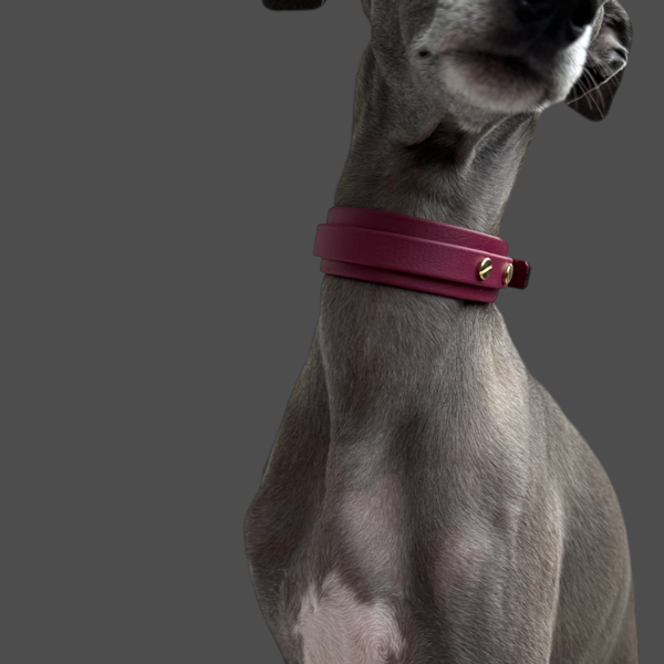 Halsband "classy" schmal bordeaux – Bild 11