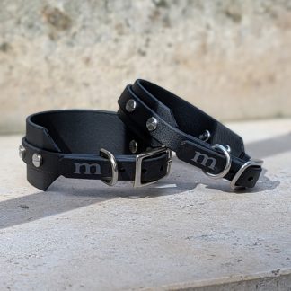 Halsband in schwarz für italienisches Windspiel.